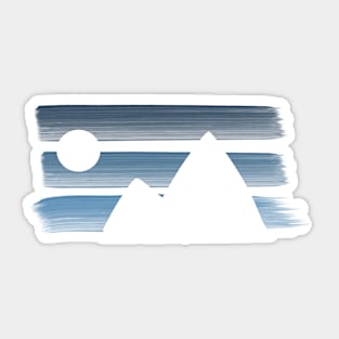 Moon above Mountain Sticker